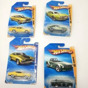 2010 HOT WHEELS '73 FORD FALCON XB YELLOW ALL STARS Lot of 4